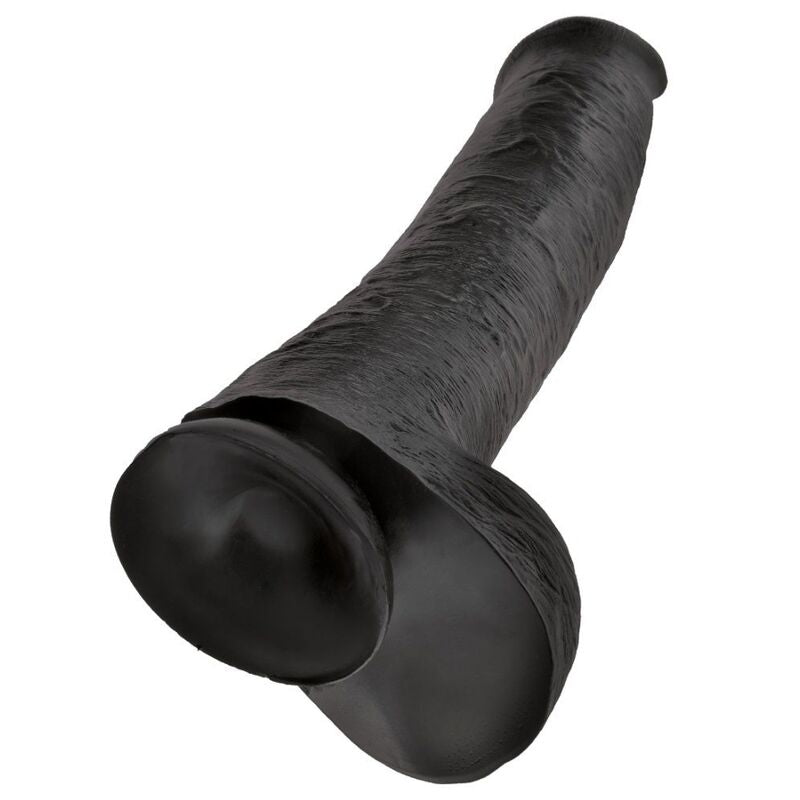 KING COCK - GODEMICHET RÉALISTE AVEC TESTICULES 38 CM NOIR