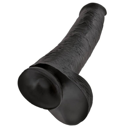 KING COCK - GODEMICHET RÉALISTE AVEC TESTICULES 38 CM NOIR