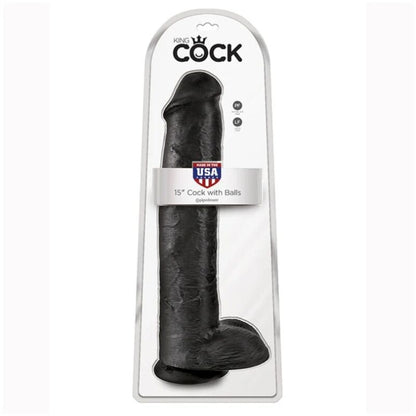 KING COCK - GODEMICHET RÉALISTE AVEC TESTICULES 38 CM NOIR