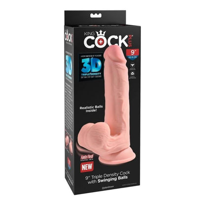 KING COCK PLUS - GODEMICHET RÉALISTE TRIPLE DENSITÉ AVEC TESTICULES MOBILES 23 CM CHAIR
