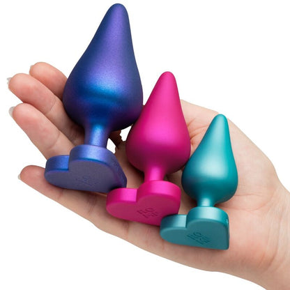 ROMP - KIT D'ENTRAÎNEMENT ANAL LUSTER TAILLES S/M/L AVEC BASE EN FORME DE CŒUR