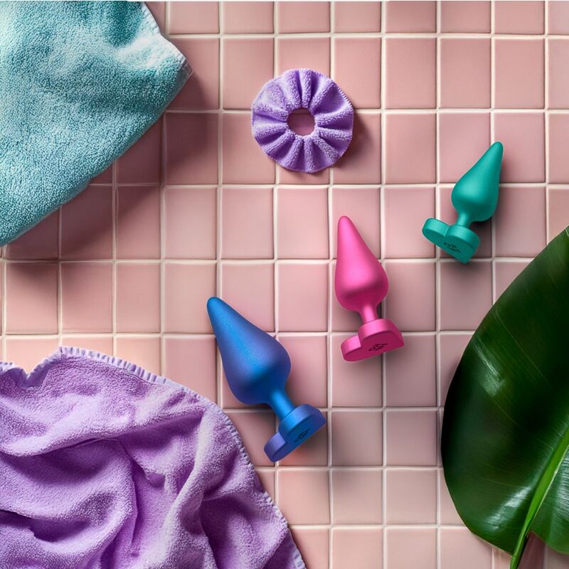 ROMP - KIT D'ENTRAÎNEMENT ANAL LUSTER TAILLES S/M/L AVEC BASE EN FORME DE CŒUR
