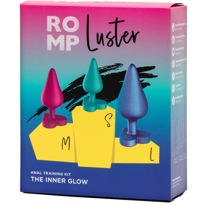 ROMP - KIT D'ENTRAÎNEMENT ANAL LUSTER TAILLES S/M/L AVEC BASE EN FORME DE CŒUR