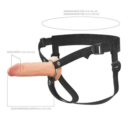 FANTASY X-TENSIONS ELITE - STRAP-ON EN SILICONE CREUX DE 15,2 CM