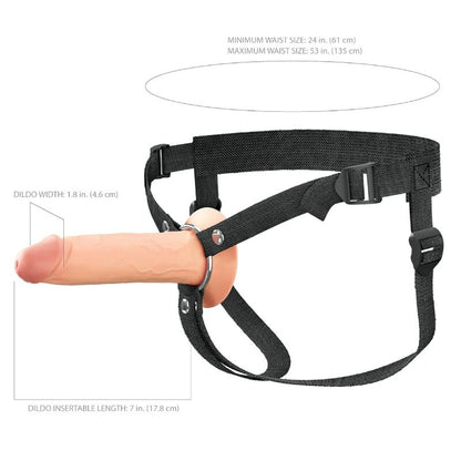 FANTASY X-TENSIONS ELITE - STRAP-ON EN SILICONE CREUX DE 17,8 CM