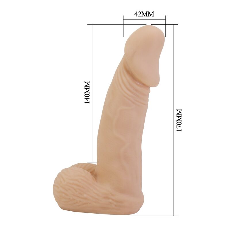 PRETTY LOVE - HARNAIS ZANE AVEC GODEMICHET FLEXIBLE 17 CM Ø 4,3 CM NATUREL