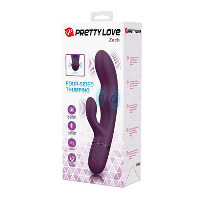 PRETTY LOVE - ZACH VIBRATEUR LAPIN RECHARGEABLE À POUSSER 5+5 FONCTIONS