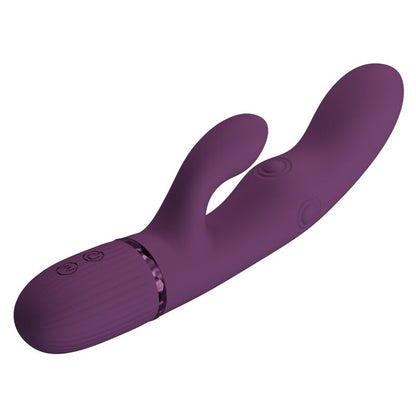 PRETTY LOVE - ZACH VIBRATEUR LAPIN RECHARGEABLE À POUSSER 5+5 FONCTIONS
