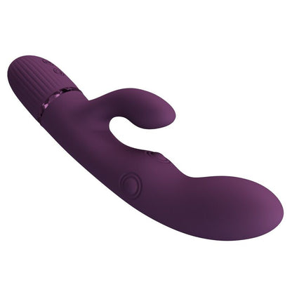 PRETTY LOVE - ZACH VIBRATEUR LAPIN RECHARGEABLE À POUSSER 5+5 FONCTIONS