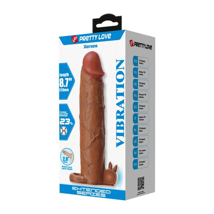 PRETTY LOVE - XERXES MANCHON PÉNIS VIBRANT 22 CM Ø 4,5 CM MARRON