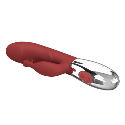 PRETTY LOVE - VIBRATEUR LAPIN EN PLANTES DE ROSE 30 FONCTIONS RECHARGEABLE USB ROUGE