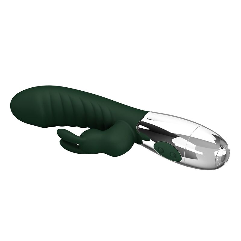 PRETTY LOVE - VIBRATEUR LAPIN COQUIN 30 FONCTIONS RECHARGEABLE USB VERT