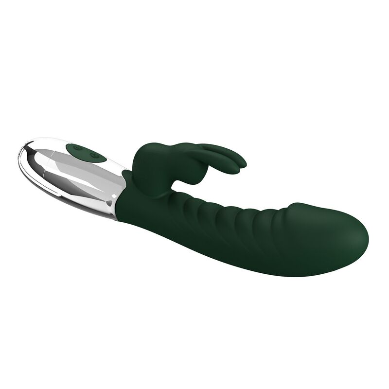 PRETTY LOVE - VIBRATEUR LAPIN COQUIN 30 FONCTIONS RECHARGEABLE USB VERT