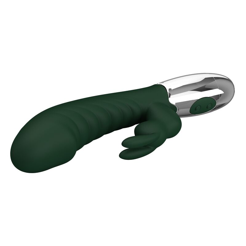 PRETTY LOVE - VIBRATEUR LAPIN COQUIN 30 FONCTIONS RECHARGEABLE USB VERT