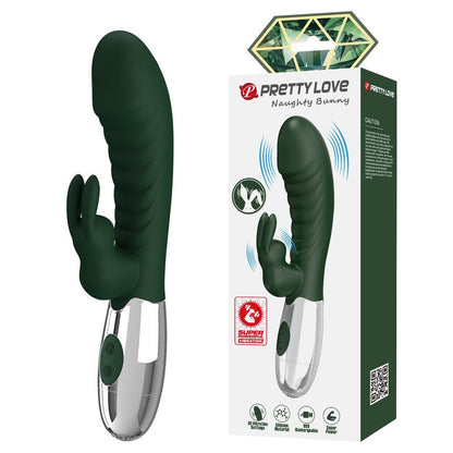 PRETTY LOVE - VIBRATEUR LAPIN COQUIN 30 FONCTIONS RECHARGEABLE USB VERT
