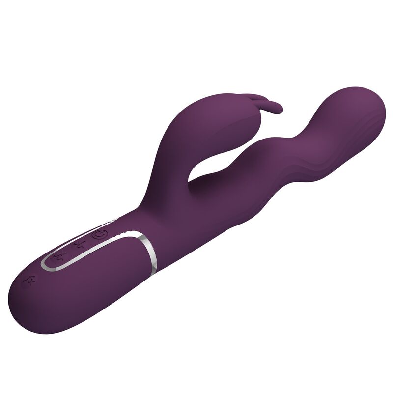 PRETTY LOVE - VIBRATEUR LAPIN LOURSEN AVEC MOUVEMENT DE POUSSÉE ET 7 MODES DE VIBRATION RECHARGEABLE PAR USB VIOLET