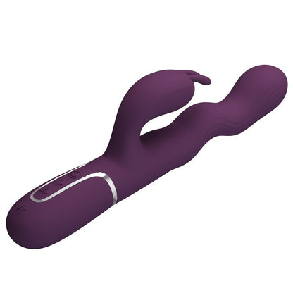 PRETTY LOVE - VIBRATEUR LAPIN LOURSEN AVEC MOUVEMENT DE POUSSÉE ET 7 MODES DE VIBRATION RECHARGEABLE PAR USB VIOLET