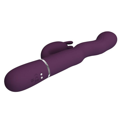 PRETTY LOVE - VIBRATEUR LAPIN LOURSEN AVEC MOUVEMENT DE POUSSÉE ET 7 MODES DE VIBRATION RECHARGEABLE PAR USB VIOLET
