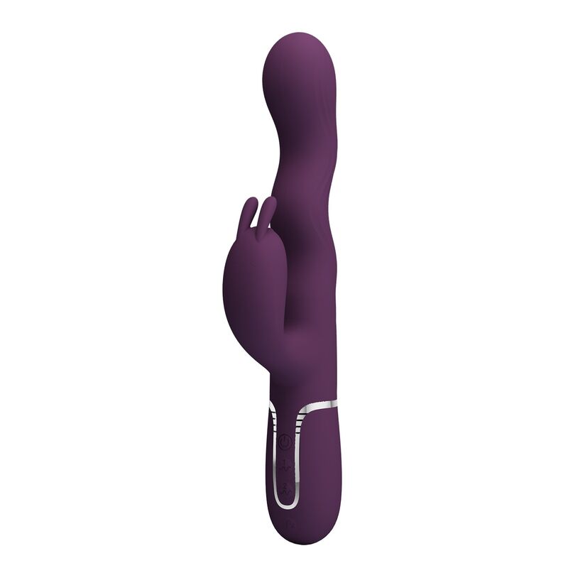 PRETTY LOVE - VIBRATEUR LAPIN LOURSEN AVEC MOUVEMENT DE POUSSÉE ET 7 MODES DE VIBRATION RECHARGEABLE PAR USB VIOLET