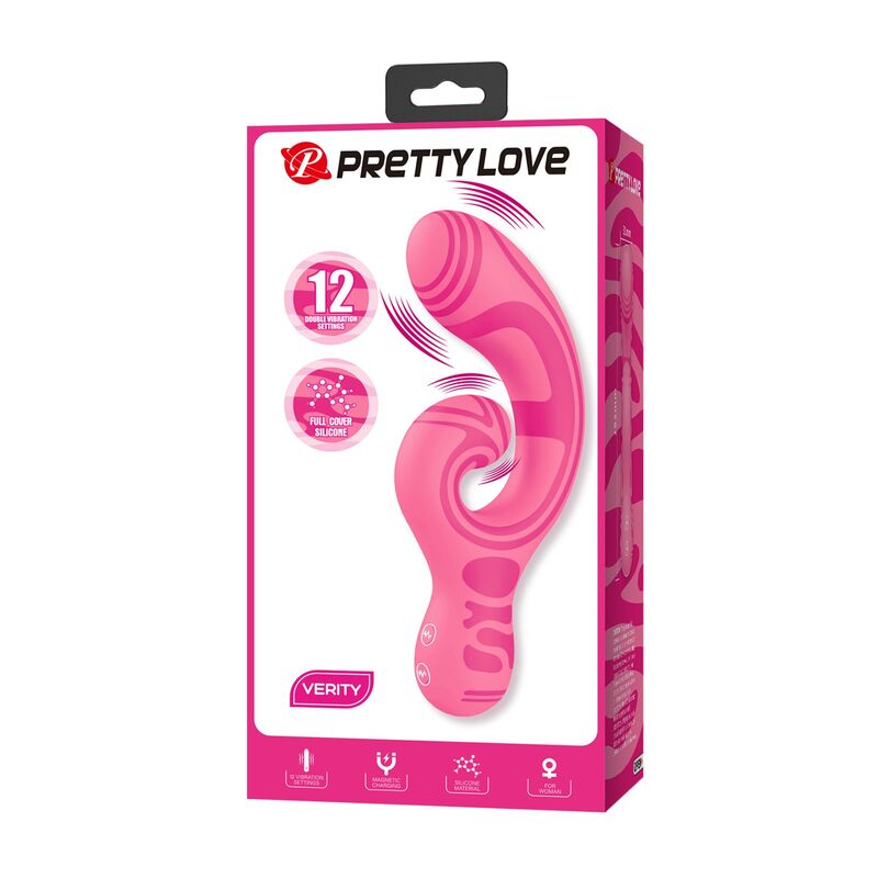 PRETTY LOVE - VERITY MASSEUR À DOUBLE EXTRÉMITÉ RECHARGEABLE PAR USB