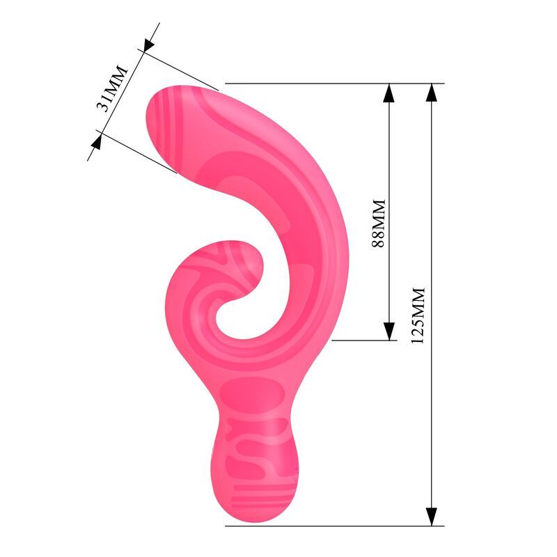 PRETTY LOVE - VERITY MASSEUR À DOUBLE EXTRÉMITÉ RECHARGEABLE PAR USB