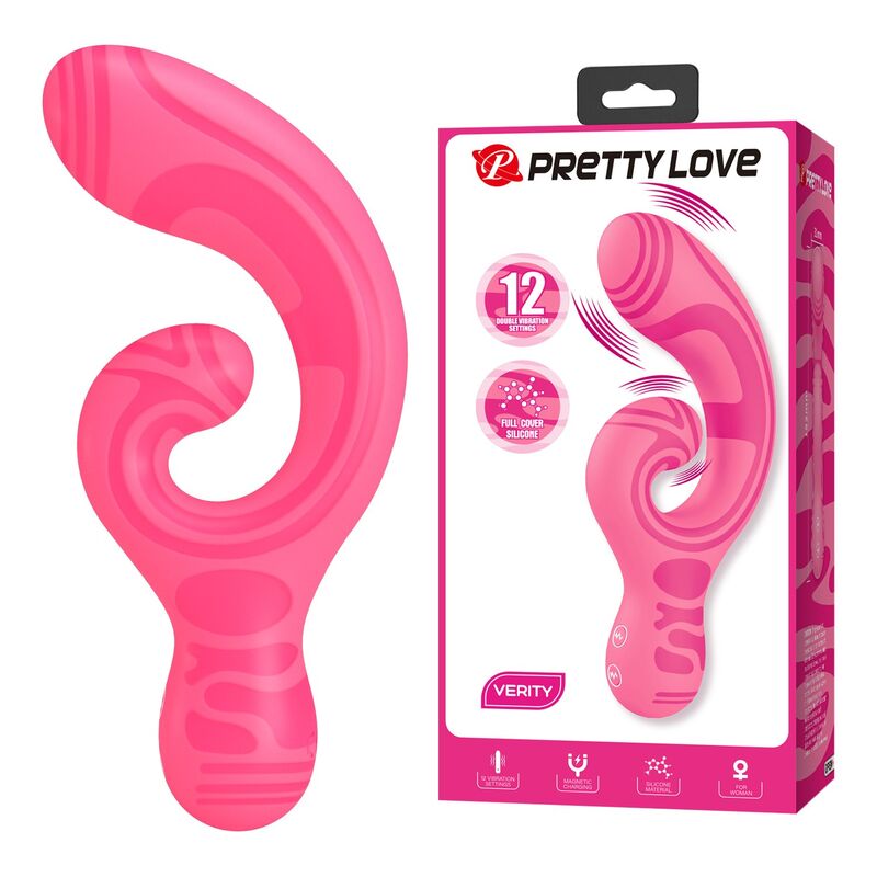 PRETTY LOVE - VERITY MASSEUR À DOUBLE EXTRÉMITÉ RECHARGEABLE PAR USB