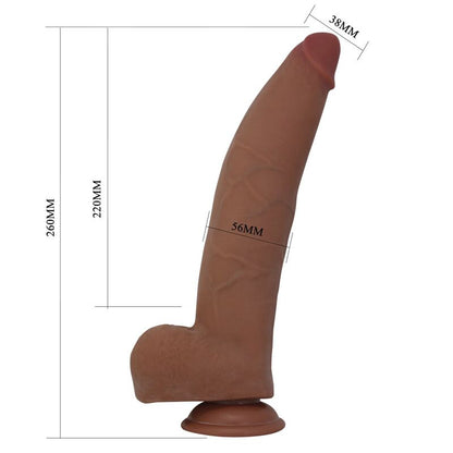 PRETTY LOVE - GODE FLEXIBLE RÉALISTE ULRIC 26 CM Ø 5,5 CM TPE MARRON