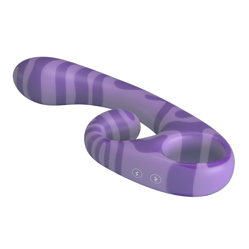 PRETTY LOVE - VIBRATEUR DOUBLE EMBOUT AVEC POIGNÉE 19 CM Ø 3,5 CM VIOLET
