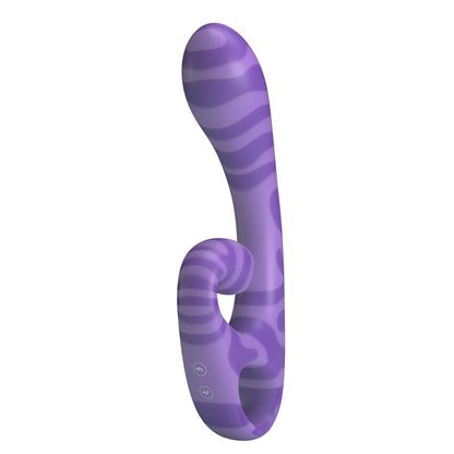 PRETTY LOVE - VIBRATEUR DOUBLE EMBOUT AVEC POIGNÉE 19 CM Ø 3,5 CM VIOLET