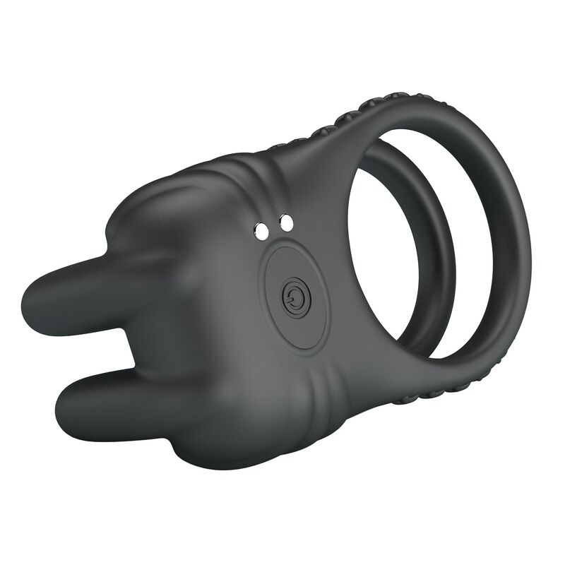 PRETTY LOVE - SINI ANNEAU PÉNIS VIBRANT RECHARGEABLE 10 FONCTIONS NOIR