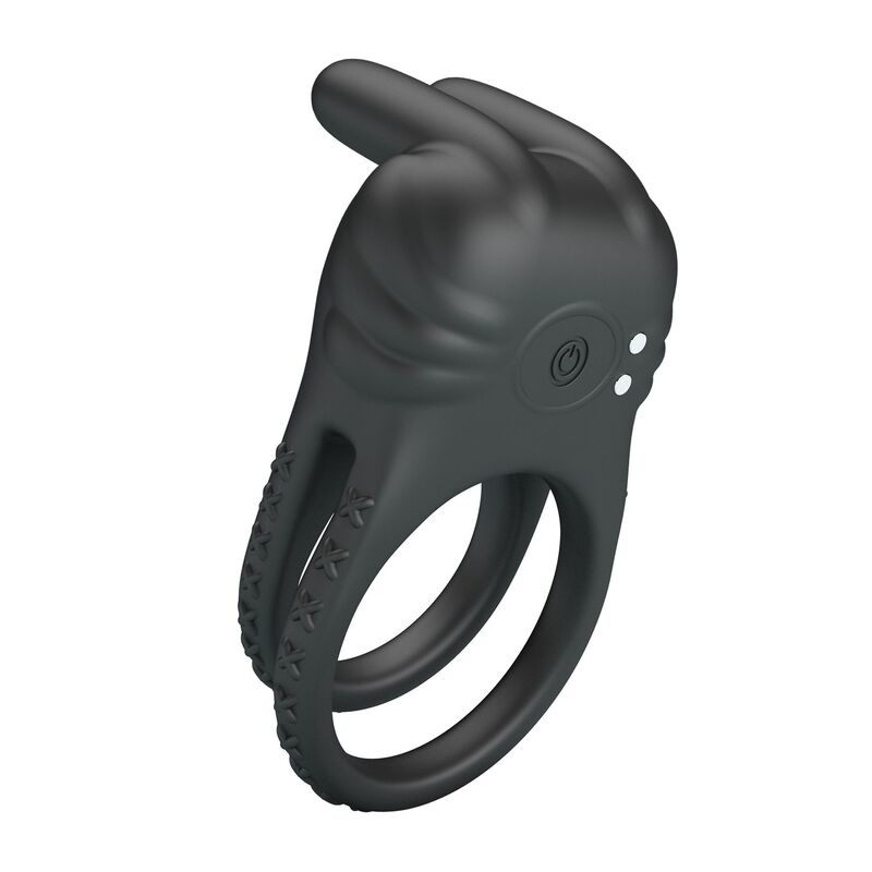 PRETTY LOVE - SINI ANNEAU PÉNIS VIBRANT RECHARGEABLE 10 FONCTIONS NOIR