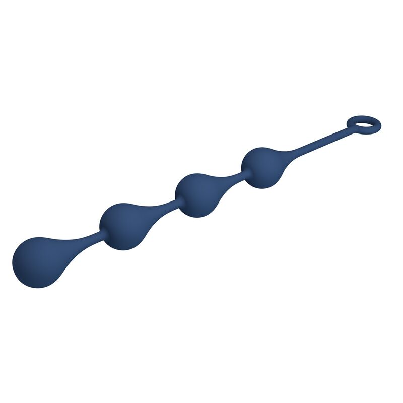 MR PLAY - PERLES ANALES EN SILICONE BLEU, TAILLE L (42,6 CM)