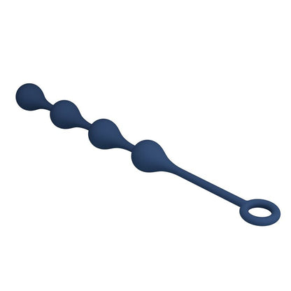 MR PLAY - PERLES ANALES EN SILICONE BLEU, TAILLE M (33 CM)