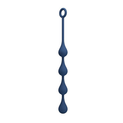 MR PLAY - PERLES ANALES EN SILICONE BLEU, TAILLE M (33 CM)