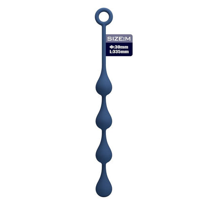 MR PLAY - PERLES ANALES EN SILICONE BLEU, TAILLE M (33 CM)