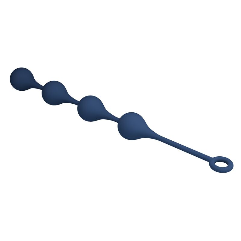 MR PLAY - PERLES ANALES EN SILICONE BLEU, TAILLE XL (52,5 CM)