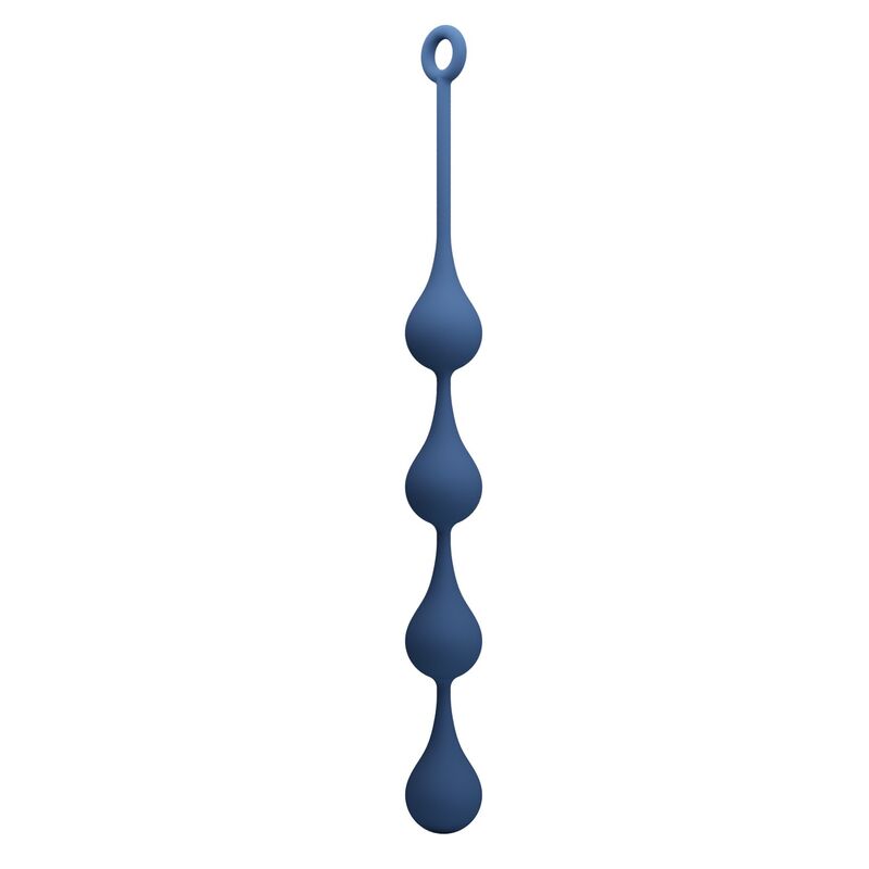 MR PLAY - PERLES ANALES EN SILICONE BLEU, TAILLE XL (52,5 CM)