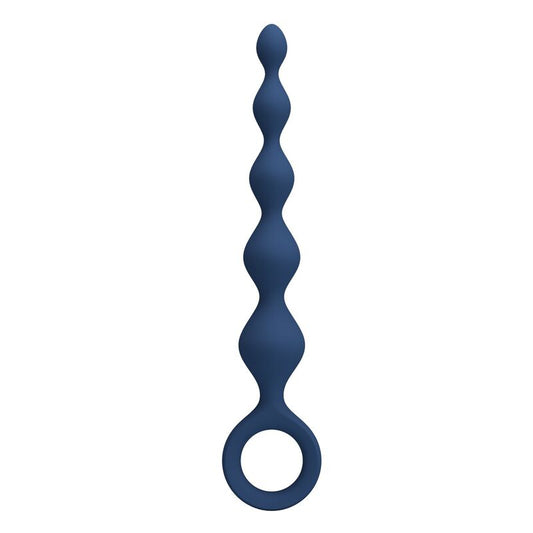 MR PLAY - PERLES ANALES EN SILICONE BLEU ET PLUG ANAL 20,4 CM