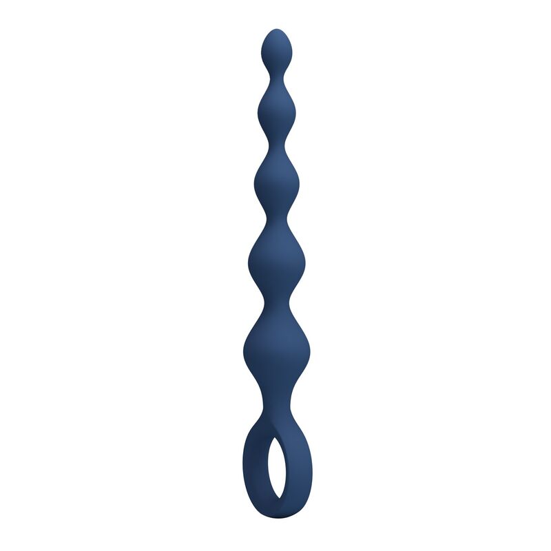 MR PLAY - PERLES ANALES EN SILICONE BLEU ET PLUG ANAL 20,4 CM