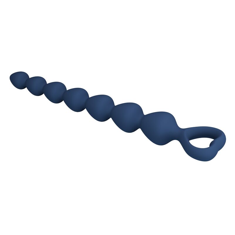 MR PLAY - PERLES ANALES EN SILICONE BLEU ET PLUG ANAL 26,7 CM