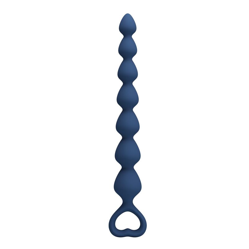 MR PLAY - PERLES ANALES EN SILICONE BLEU ET PLUG ANAL 26,7 CM