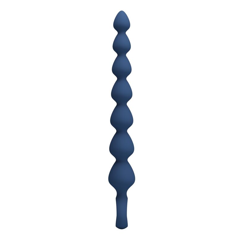 MR PLAY - PERLES ANALES EN SILICONE BLEU ET PLUG ANAL 26,7 CM