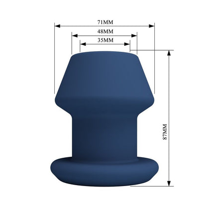 MR PLAY - JACK BLEU PLUG ANAL CREUX EN SILICONE, TAILLE M