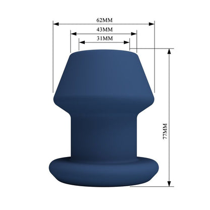 MR PLAY - JACK BLEU PLUG ANAL CREUX EN SILICONE, TAILLE S
