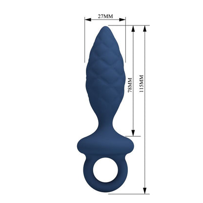 MR PLAY - PLUG ANAL TEXTURÉ AVEC ANNEAU BLEU S