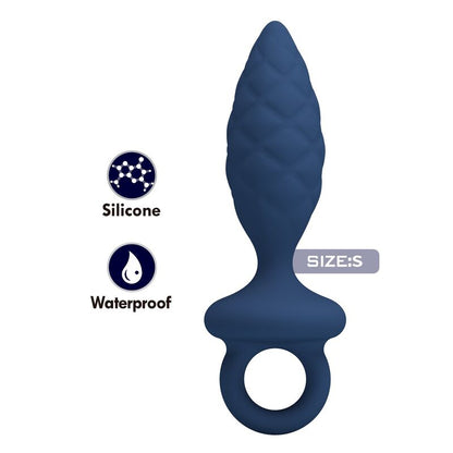 MR PLAY - PLUG ANAL TEXTURÉ AVEC ANNEAU BLEU S