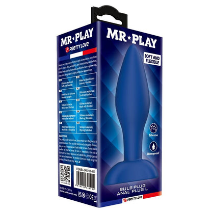 MR PLAY - PLUG ANAL CONIQUE EN SILICONE BLEU L