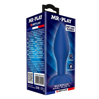 MR PLAY - PLUG ANAL CONIQUE EN SILICONE BLEU M
