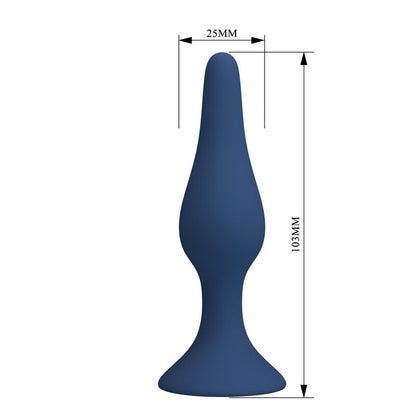 MR PLAY - PLUG ANAL FIN EN SILICONE BLEU TAILLE S