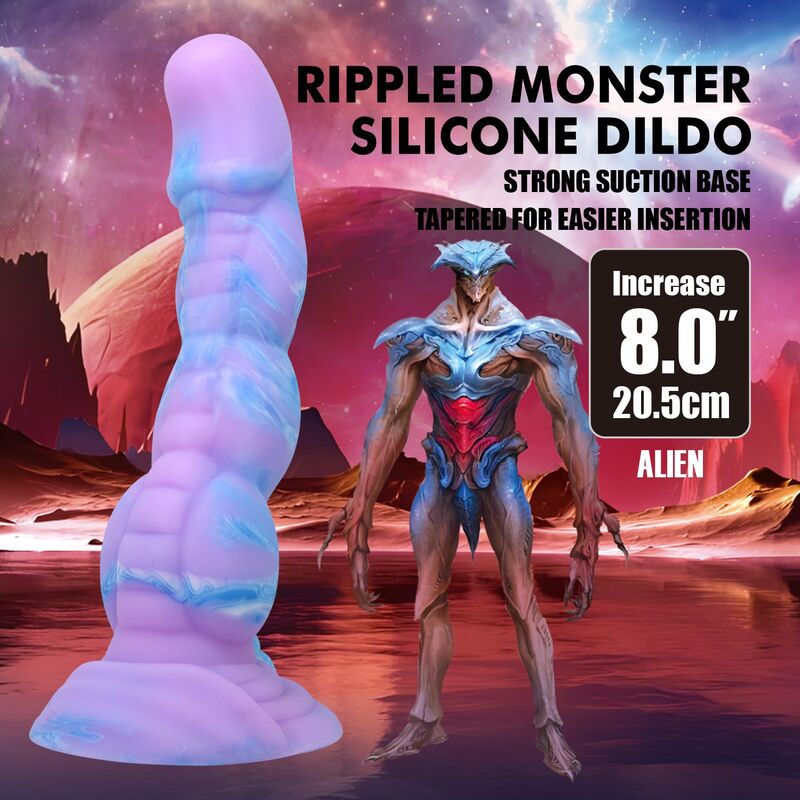 POWER MONSTERS - ALIEN FANTASY GODEMICHET EN SILICONE 20,5 CM Ø 4,8 CM